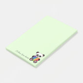 Waterverf Panda met regenbooghart Post-it® Notes (Schuin)