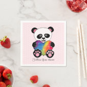 Waterverf Panda met regenbooghart Servet (Insitu)