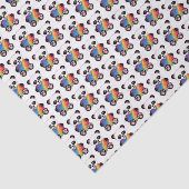 Waterverf Panda met regenbooghart Tissuepapier (Detail)