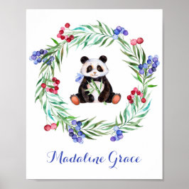 Waterverf Panda Nursery Art Poster
