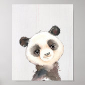 Waterverf Panda Nursery Art Print (Voorkant)