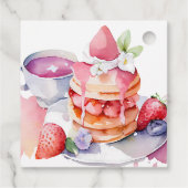 Waterverf Pannenkoek Baby Brunch Douche Bedankjes Labels (Achterkant)