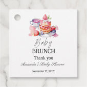 Waterverf Pannenkoek Baby Brunch Douche Bedankjes Labels (Voorkant)