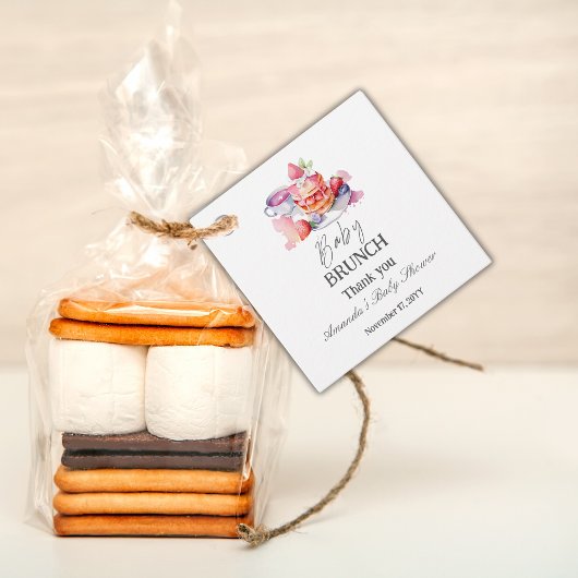 Waterverf Pannenkoek Baby Brunch Douche Bedankjes Labels