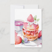 Waterverf Pannenkoek Baby Brunch Douche Bedankkaart (Achterkant)