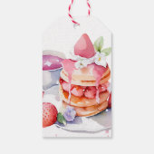 Waterverf Pannenkoek Baby Brunch Douche Cadeaulabel (Achterkant)