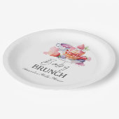 Waterverf Pannenkoek Baby Brunch Douche Papieren Bordje (Gekanteld)