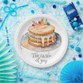 Waterverf Pannenkoek met ahornsiroop Papieren Bordje (Feest)