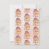 Waterverf Pannenkoeken Baby shower Bedankkaart (Achterkant)
