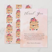 Waterverf Pannenkoeken Baby shower Bedankkaart (Voorkant / Achterkant)