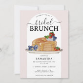 Waterverf Pannenkoeken Bessen Brunch Bruidsfeest Kaart (Voorkant)
