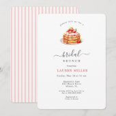 Waterverf Pannenkoeken Bruids Brunch Shower Kaart (Voorkant / Achterkant)