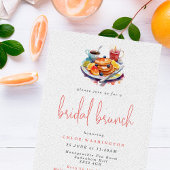 Waterverf Pannenkoeken Bruidsbrunch Kaart