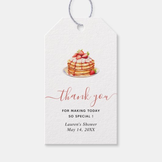 Waterverf Pannenkoeken Brunch Vrijgezellenfeest Da Cadeaulabel (Voorkant)