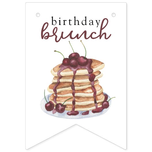 Waterverf Pannenkoeken Verjaardag Vlaggetjes (Eerste vlag)