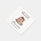 Waterverf Pannenkoeken Verjaardagsfeest Servet (Hoek)