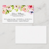 Waterverf Pansies Eenvoudige Persoonlijke Professi Visitekaartje (Voorkant / Achterkant)