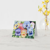 Waterverf Pansies II de Lege Kaart van de Nota (Gele Bloem)