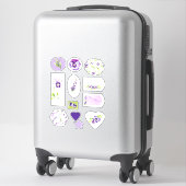 Waterverf Pansy and Blueberry Scrapbook Sticker (Koffer)