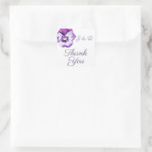 Waterverf Pansy Dank u wel ticker Vierkante Sticker (Tas)