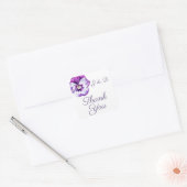 Waterverf Pansy Dank u wel ticker Vierkante Sticker (Envelop)