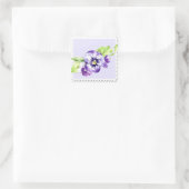 Waterverf Pansy Flower Sticker (Tas)