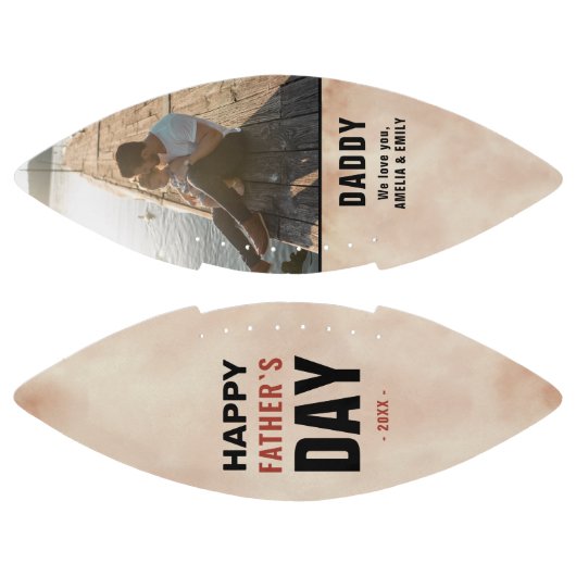 Waterverf Papa Happy Vader's Dag Foto American Football (Panelen)