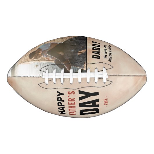 Waterverf Papa Happy Vader's Dag Foto American Football (Voorkant)