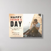 Waterverf Papa Happy Vader's Dag Foto Canvas Afdruk (Voorkant)