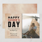 Waterverf Papa Happy Vader's Dag Foto Feestdagenkaart (Voorkant / Achterkant)