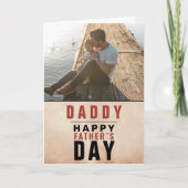 Waterverf Papa Happy Vader's Dag Foto Kaart (Voorkant)
