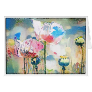 Waterverf papaver