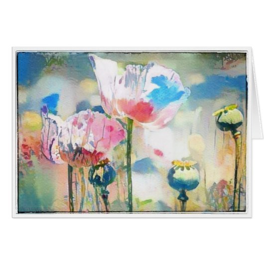 Waterverf papaver (Voorkant Horizontaal)