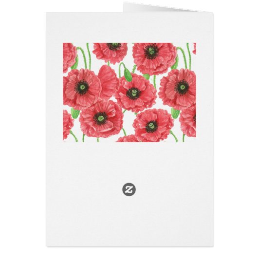 Waterverf papaver (Achterkant)