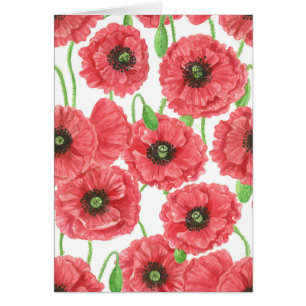 Waterverf papaver