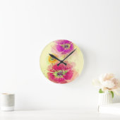 Waterverf papaver 2 ronde klok (Huis)