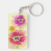 Waterverf papaver 2 sleutelhanger (achterkant)