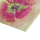 Waterverf papaver 2 snijplank (Hoek)