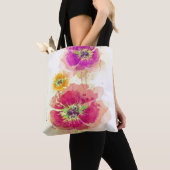 Waterverf papaver 2 tote bag (Dichtbij)