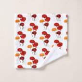 Waterverf papaver bad handdoek (Wasdoekje)