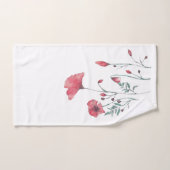 Waterverf papaver bad handdoek (Handdoek)