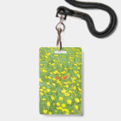 Waterverf papaver badge (Achterkant met lanyard)