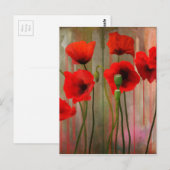 Waterverf papaver briefkaart (Voorkant / Achterkant)