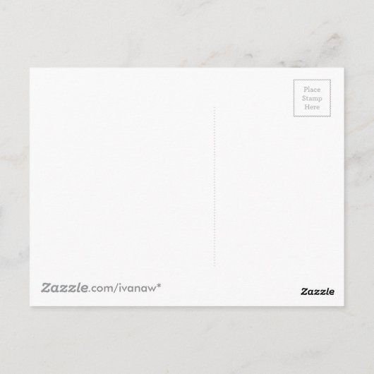 Waterverf papaver briefkaart (Achterkant)