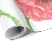 Waterverf papaver cadeaupapier (Rol Hoek)
