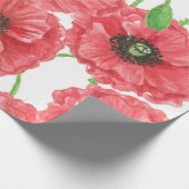 Waterverf papaver cadeaupapier (Hoek)