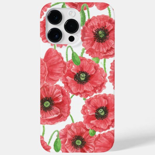 Waterverf papaver Case-Mate iPhone case (Achterkant)