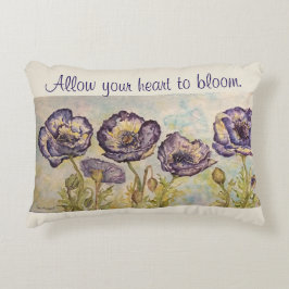 Waterverf papaver Inspiratie Accent Pillow Kussen
