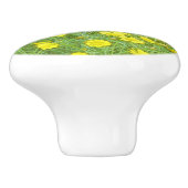 Waterverf papaver keramische knop (Zijkant)
