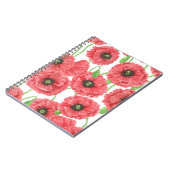 Waterverf papaver notitieboek (Linkerzijde)